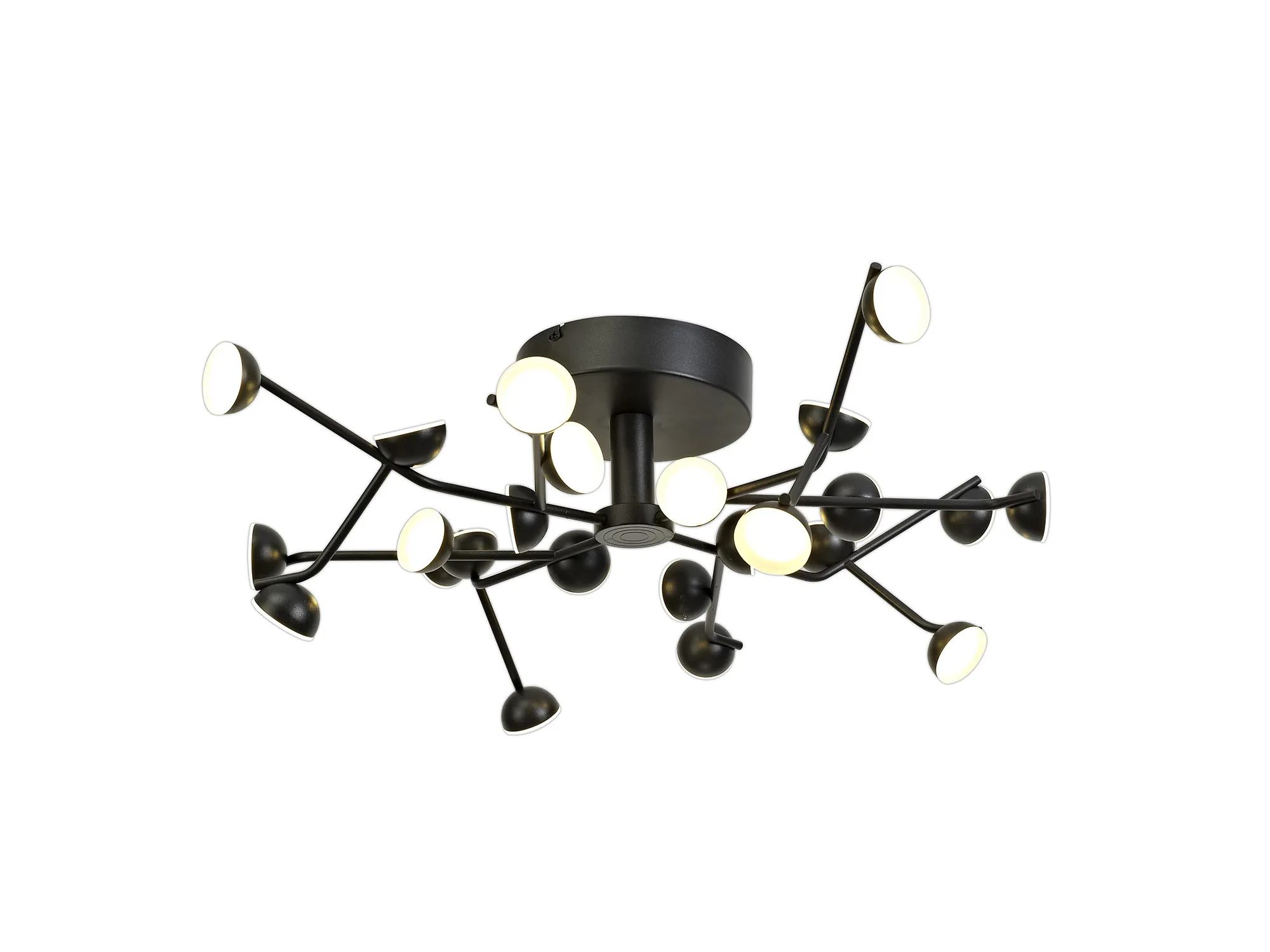 M6423  Adn Pendant Round 24 Light 72W LED Black